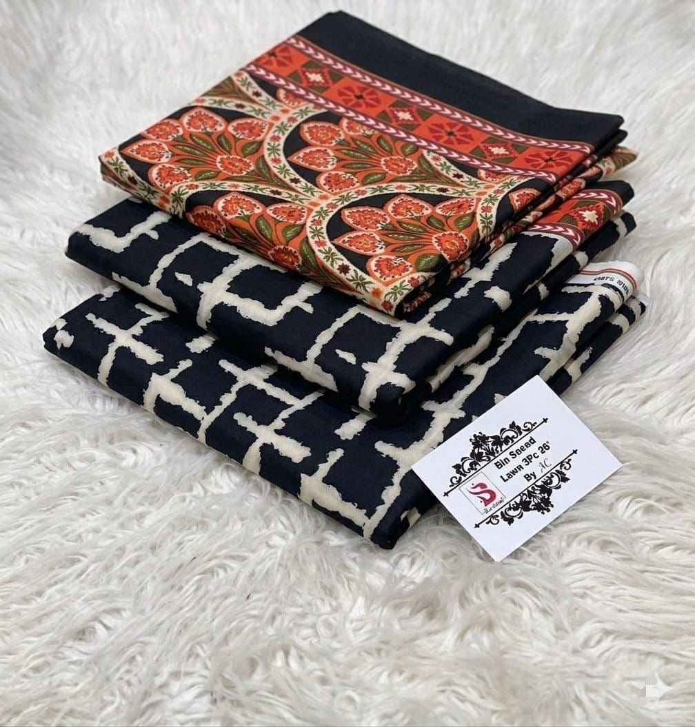 BIN SAEED Allover Printed 3PC (BS05)
