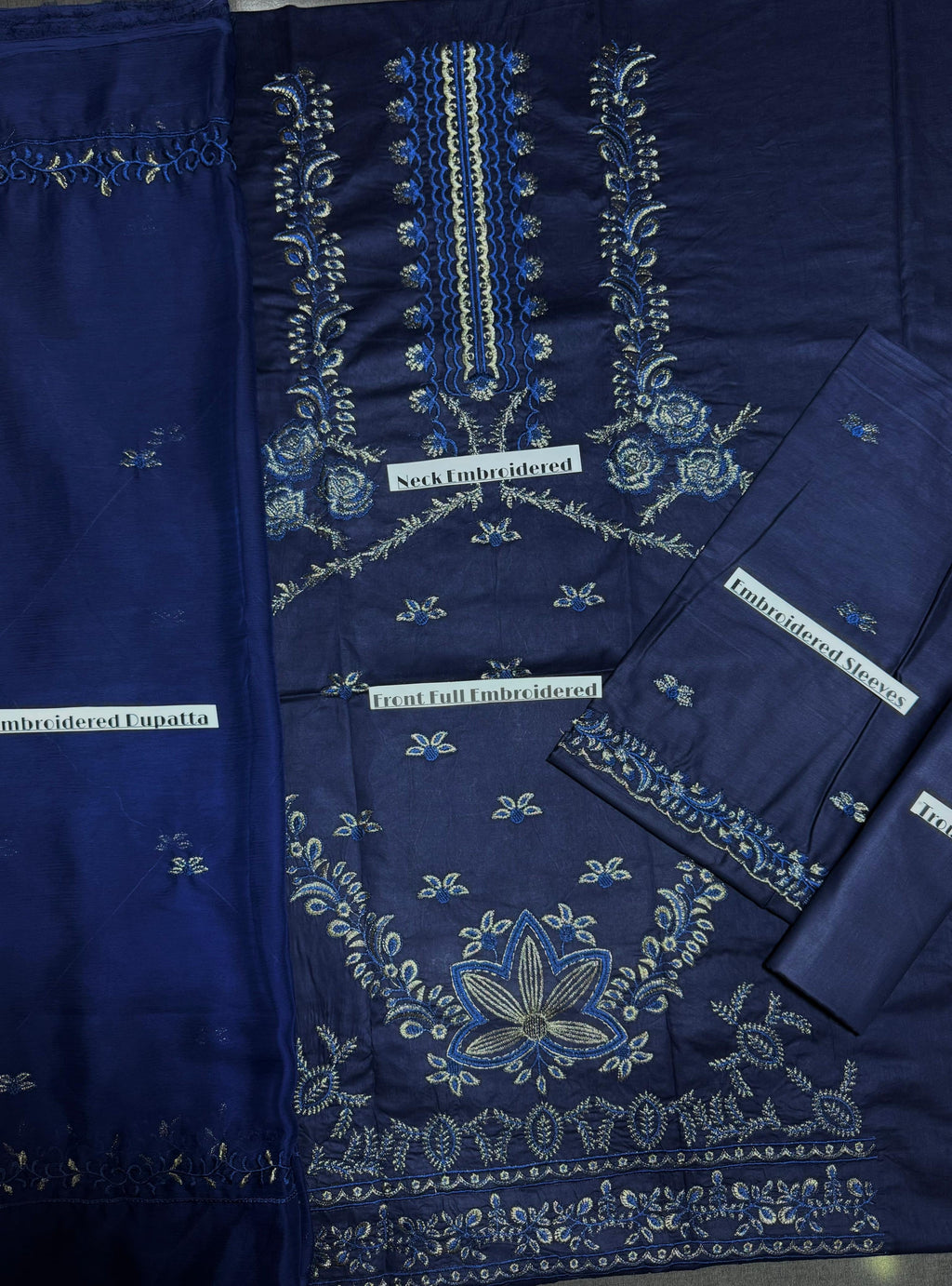NISA UNSTITCH LAWN EMBROIDERED 3PC (E209)