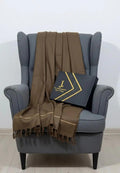 J. Men's Shawl With Box Wood Brown (120)