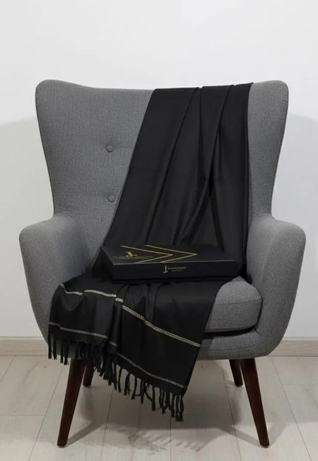 J. Men's Shawl  With Box Black (112)