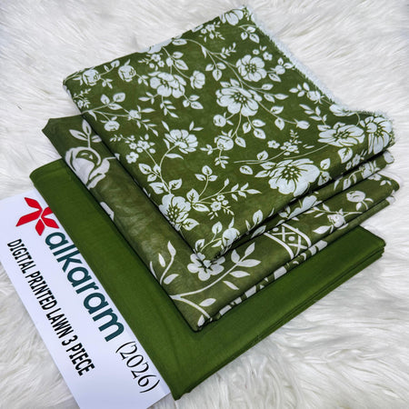 ALKARAM Allover Printed 3PC (P125)