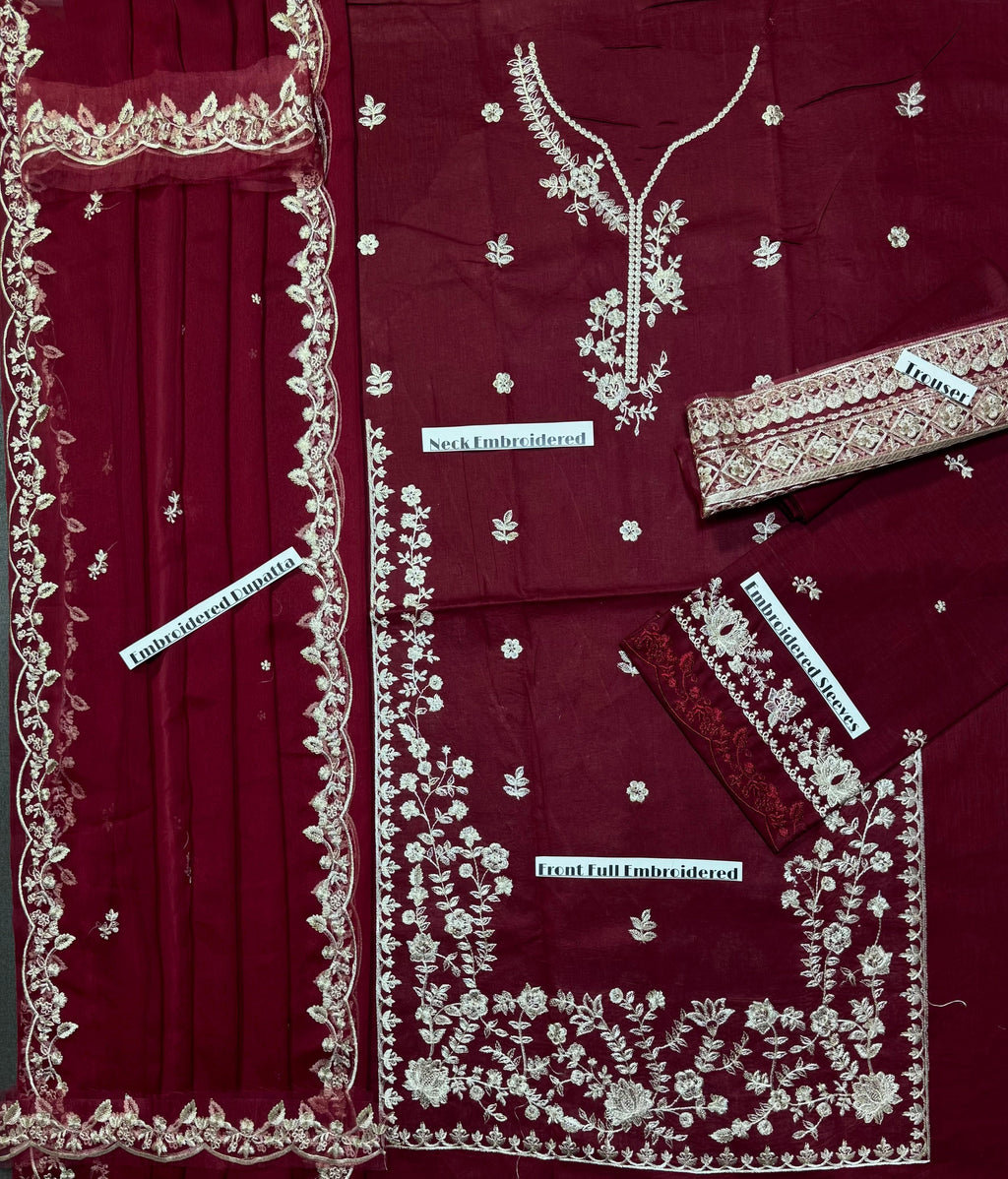 AZURE UNSTITCH LAWN EMBROIDERED 3PC (E240)