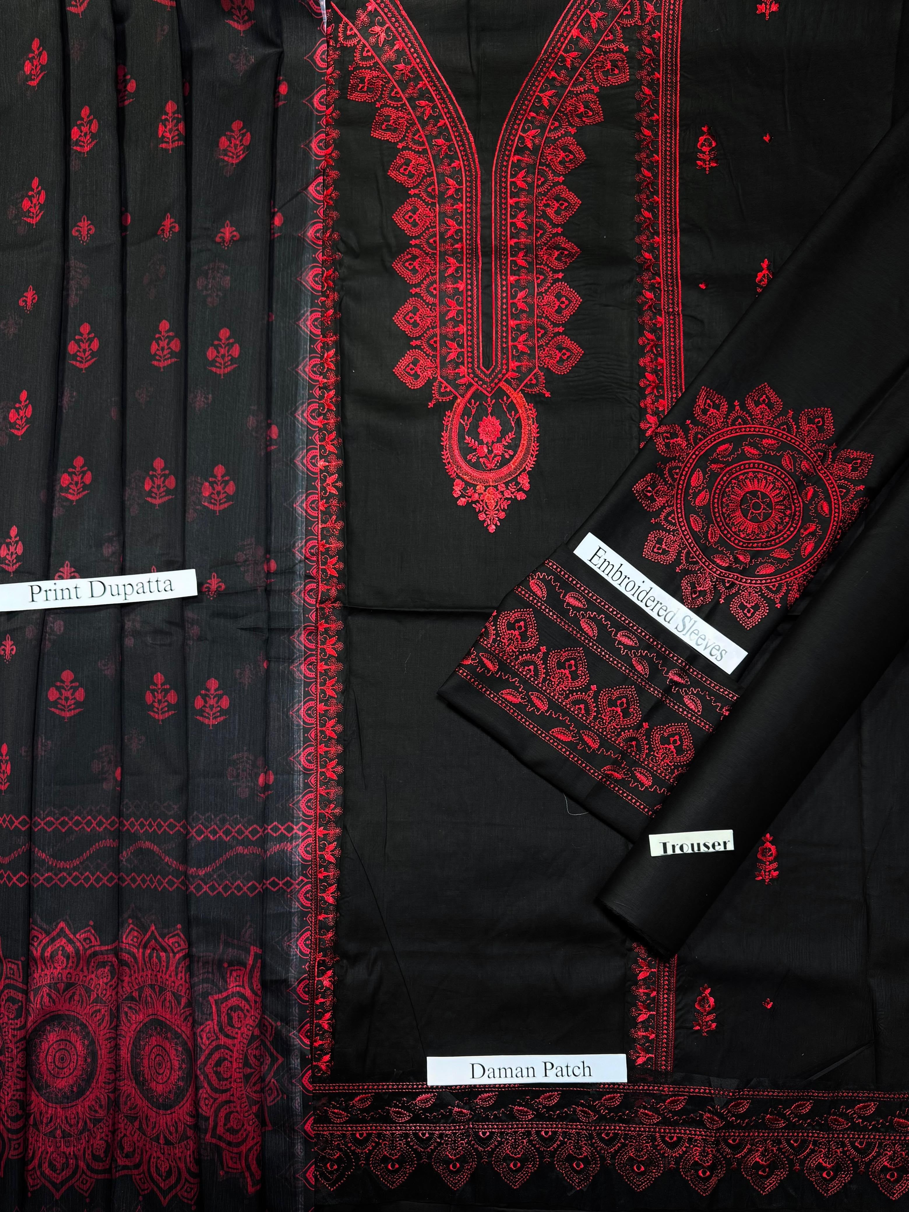 ANEELA’s UNSTITCH LAWN EMBROIDERED 3PC (E301)