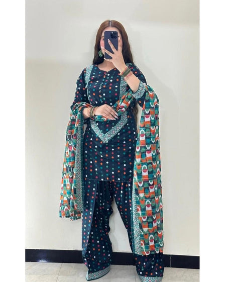Bin Saeed Printed Karandi 3pc k#2