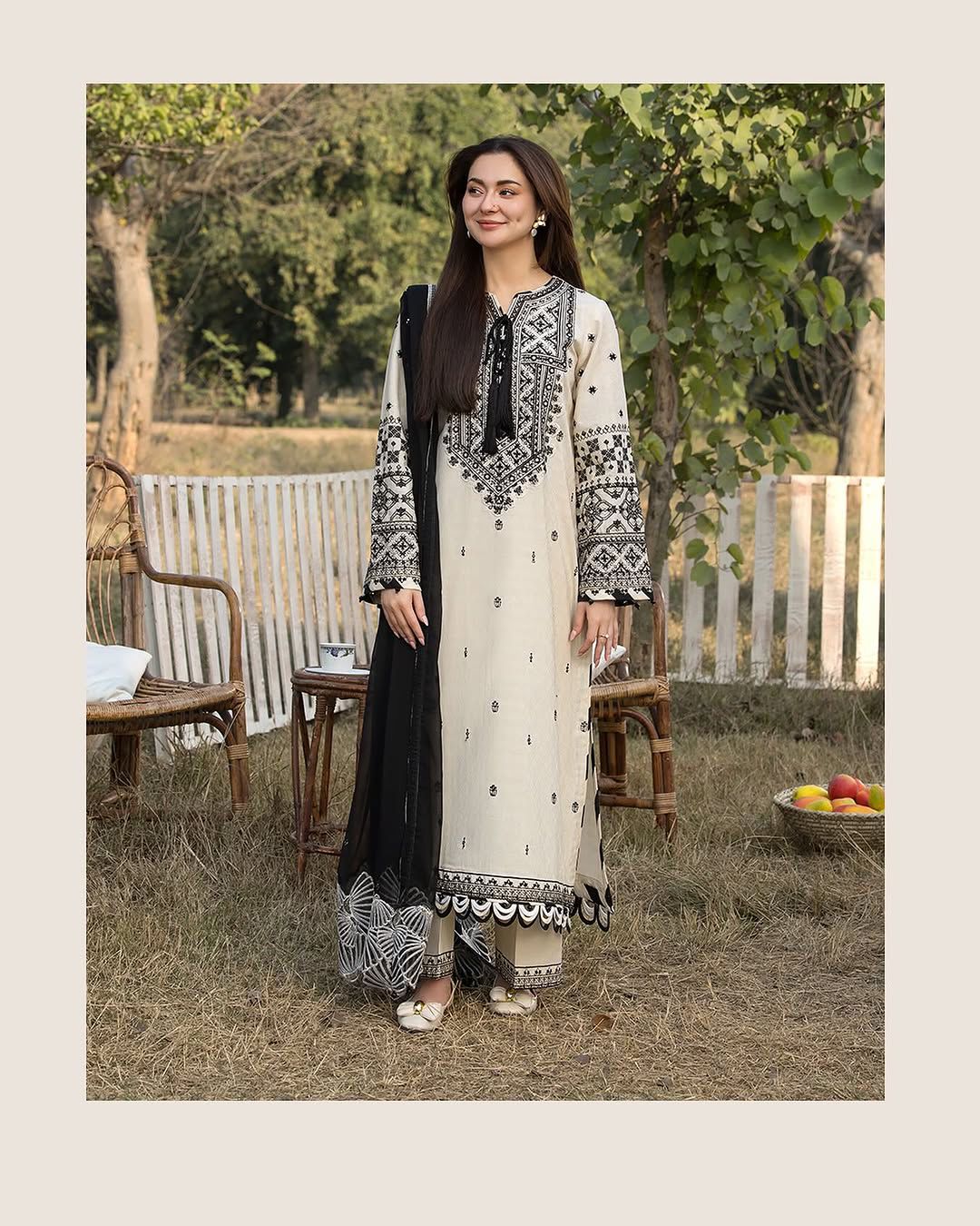 ALLY’s LAWN EMBROIDERED 3PC (E129)