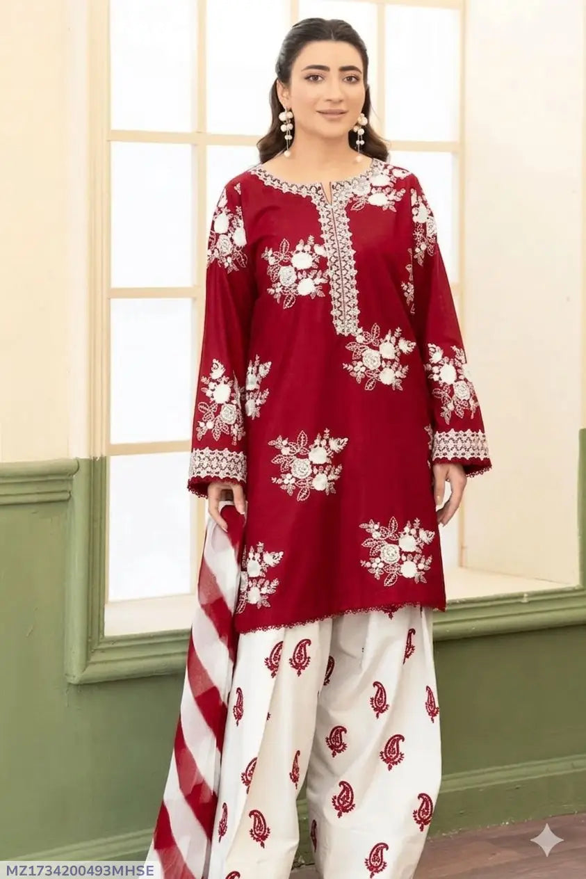 ZARA SHAHJAHAN LAWN EMBROIDERED 3PC 02