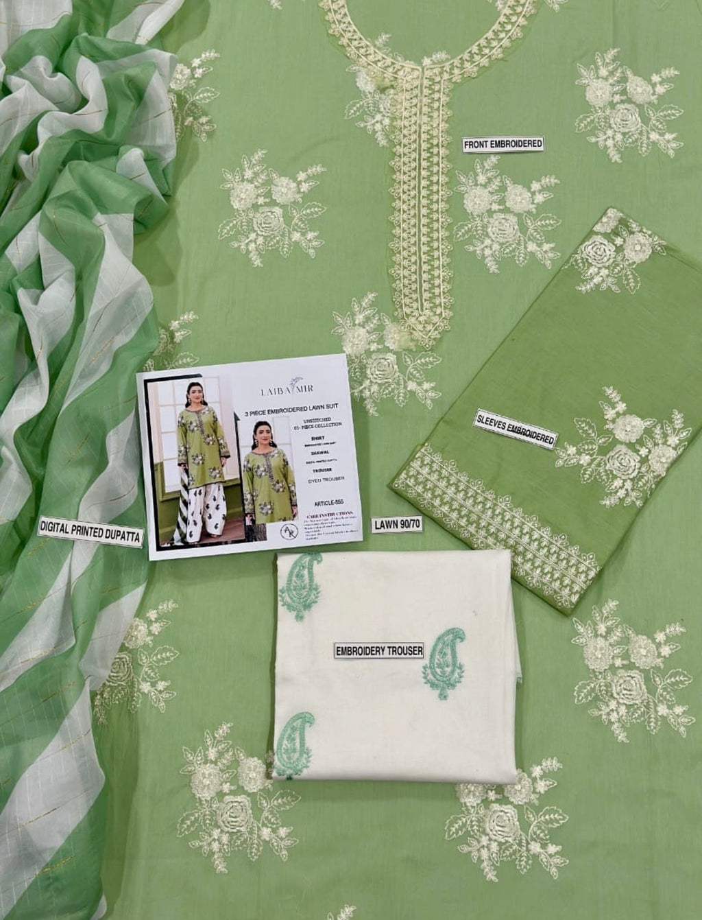 ZARA SHAHJAHAN LAWN EMBROIDERED 3PC 03