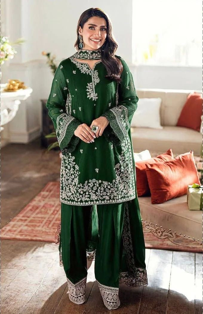 AZURE UNSTITCH LAWN EMBROIDERED 3PC (E242)