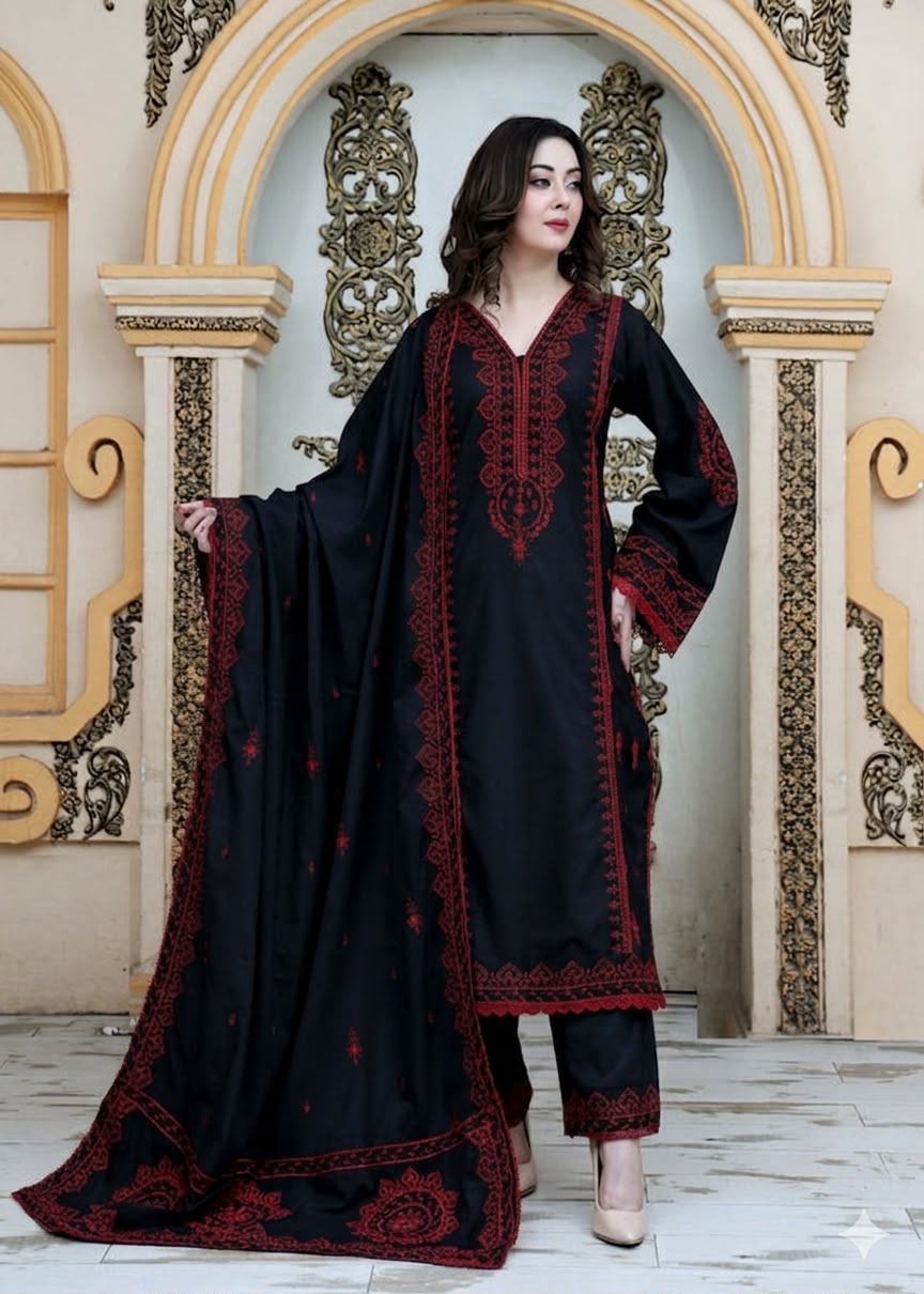 ANEELA’s UNSTITCH LAWN EMBROIDERED 3PC (E301)