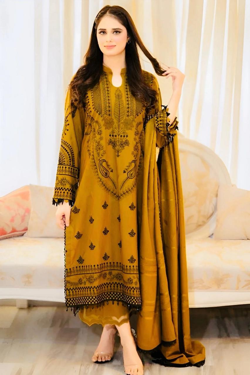 URGE LAWN EMBROIDERED 3PC (E134)