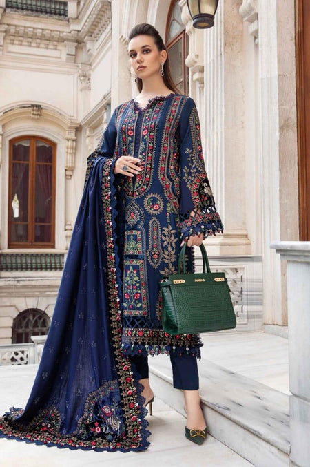 Maria.B LAWN EMROIDERED 3PC (E135)