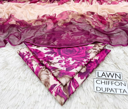FAIZA SAQLAIN Allover Printed 3PC (P114)