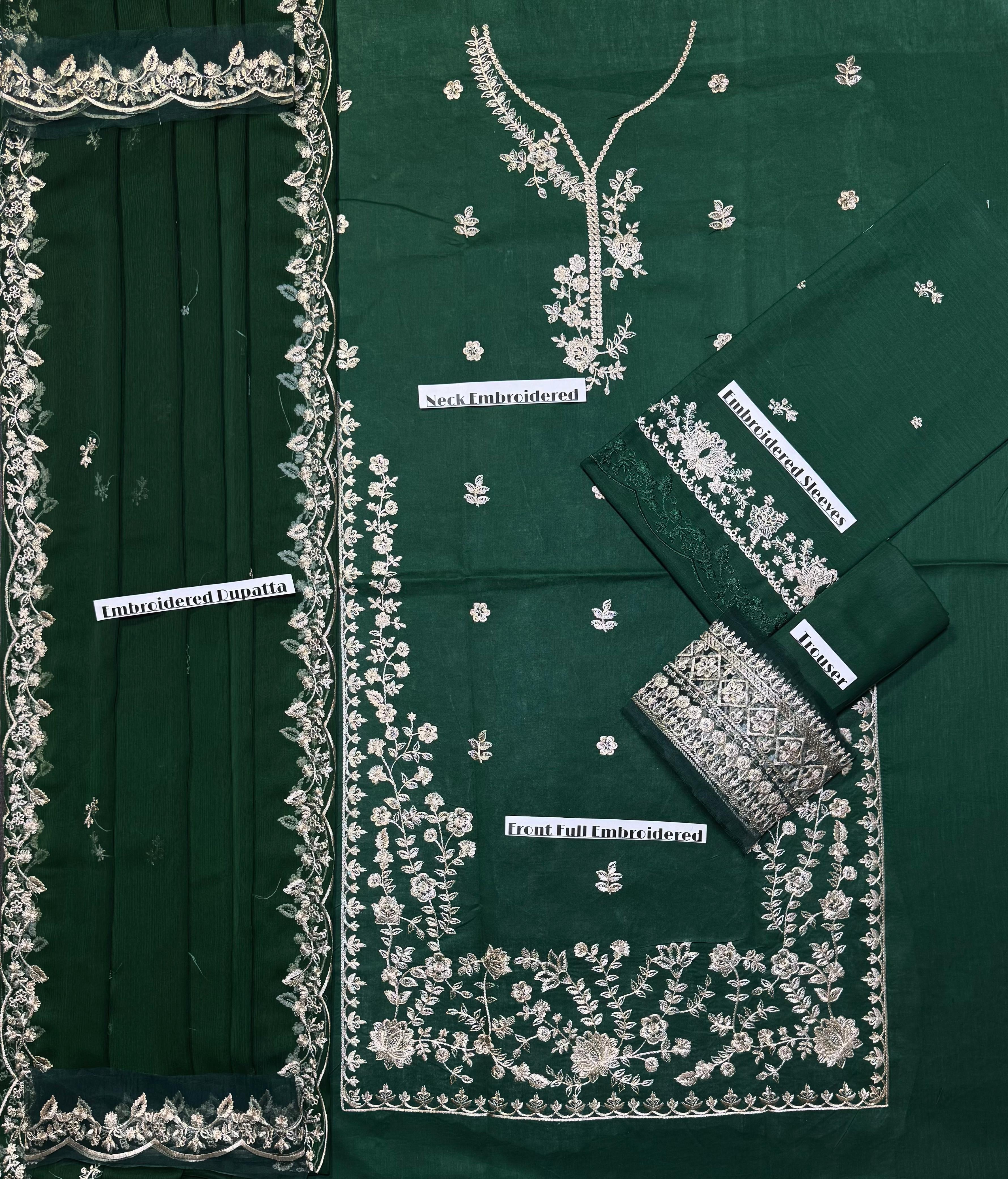 AZURE UNSTITCH LAWN EMBROIDERED 3PC (E242)