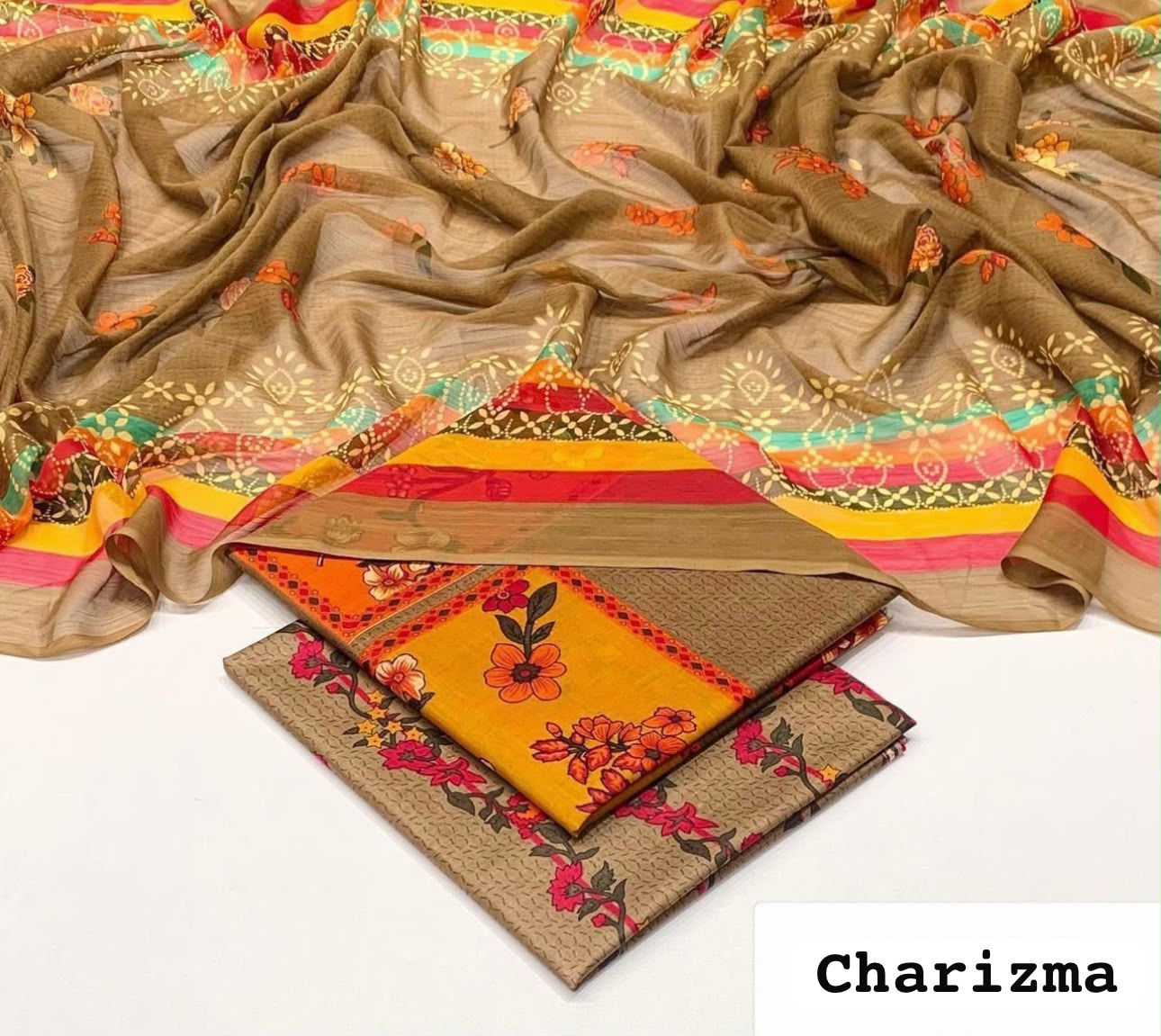 Charizma Allover Printed 3PC (CH01)