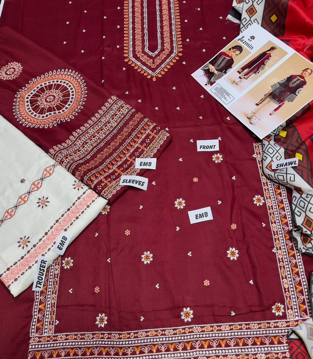 Jazmin EMBROIDERED 3PC (E125)
