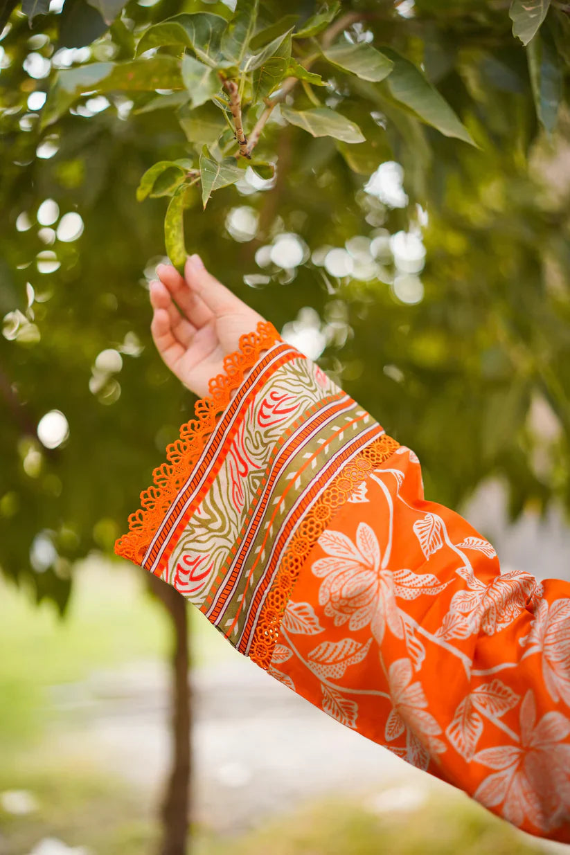 ANEELAS PRINTED LAWN WITH EMBROIDERED PATCHES 3PC