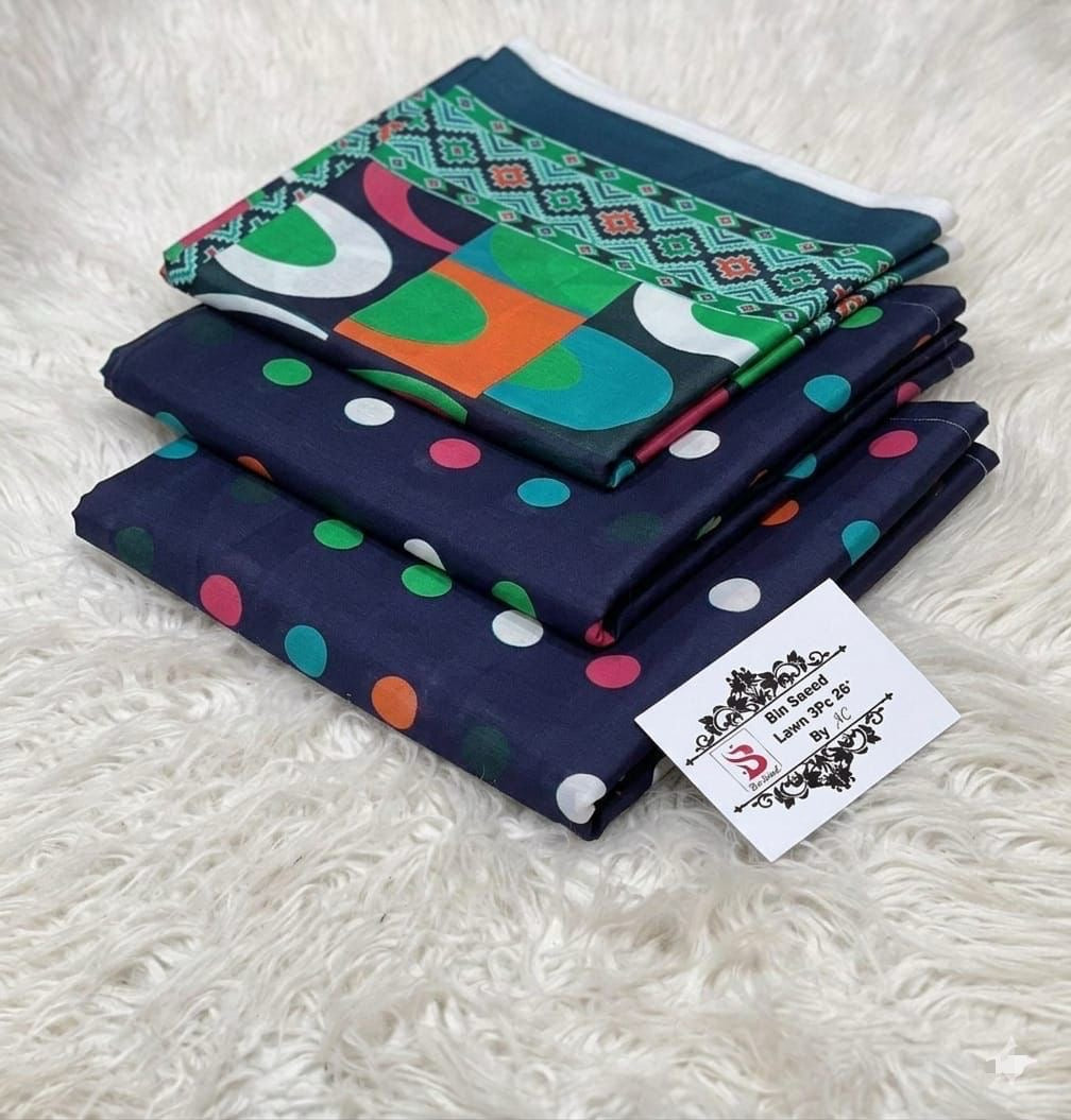 BIN SAEED Allover Printed 3PC (BS02)