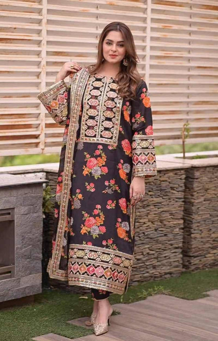 Aneela’s LAWN EMBROIDERED 3PC (E144)