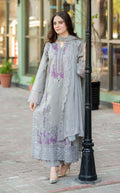 LIBAAS LAWN HEAVY EMBROIDERED 3PC