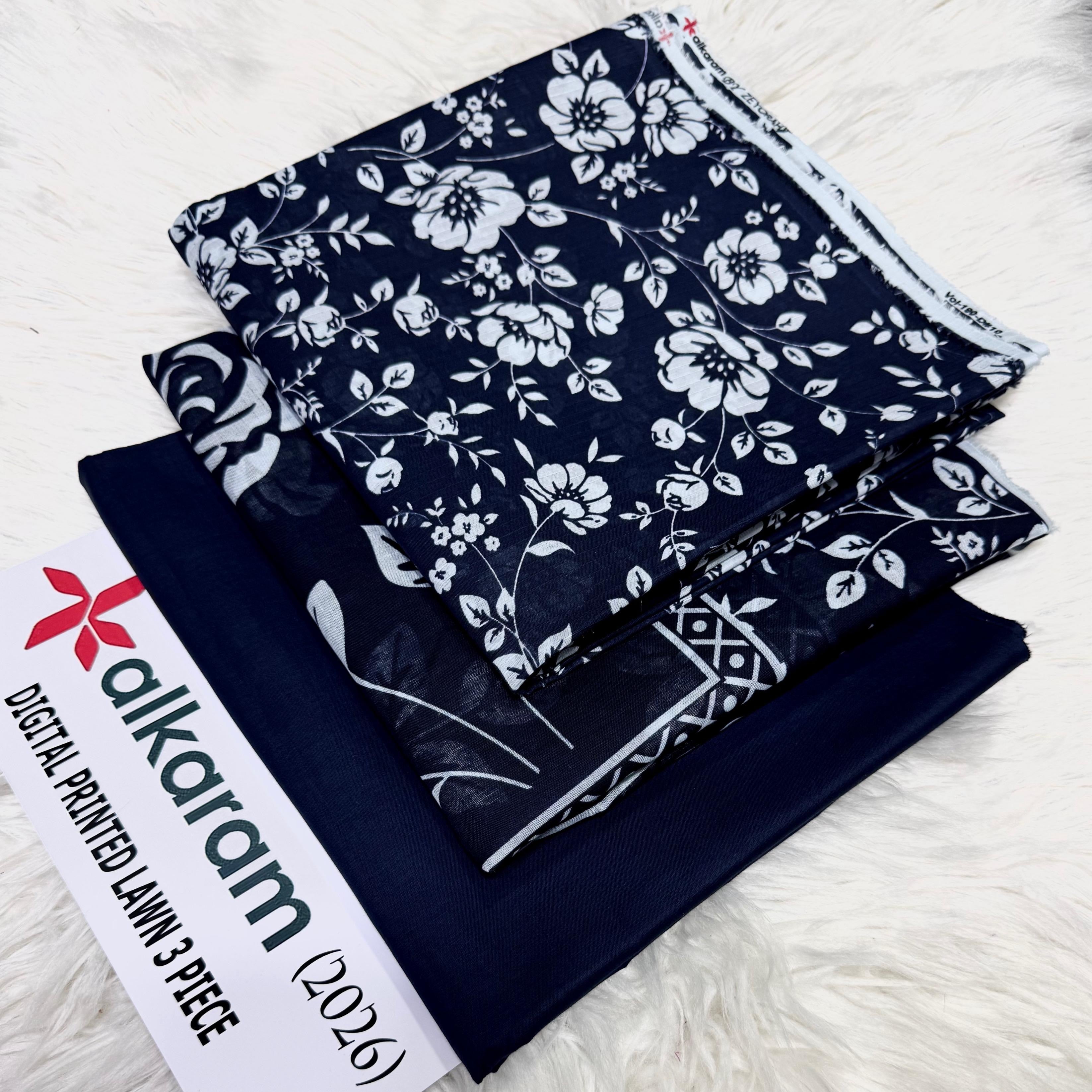 ALKARAM Allover Printed 3PC (P117)