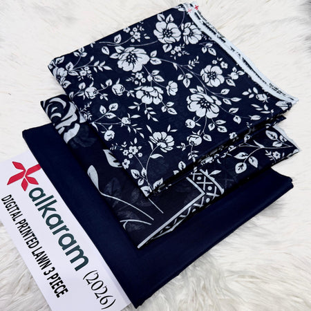 ALKARAM Allover Printed 3PC (P117)