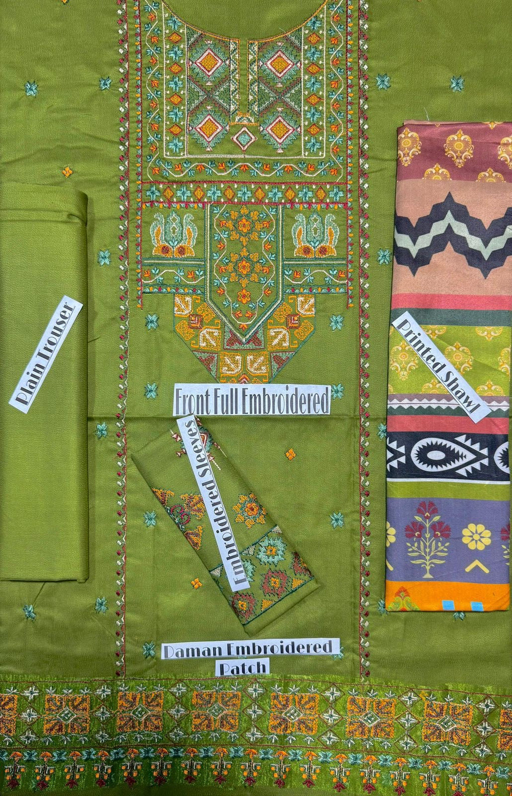 KAYSERIA DHANAK EMROIDERED 3PC (E202)