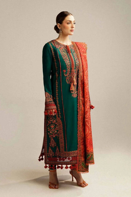 HUSSAIN REHAR LAWN EMBROIDERED UNSTICHED 3PC (E224)