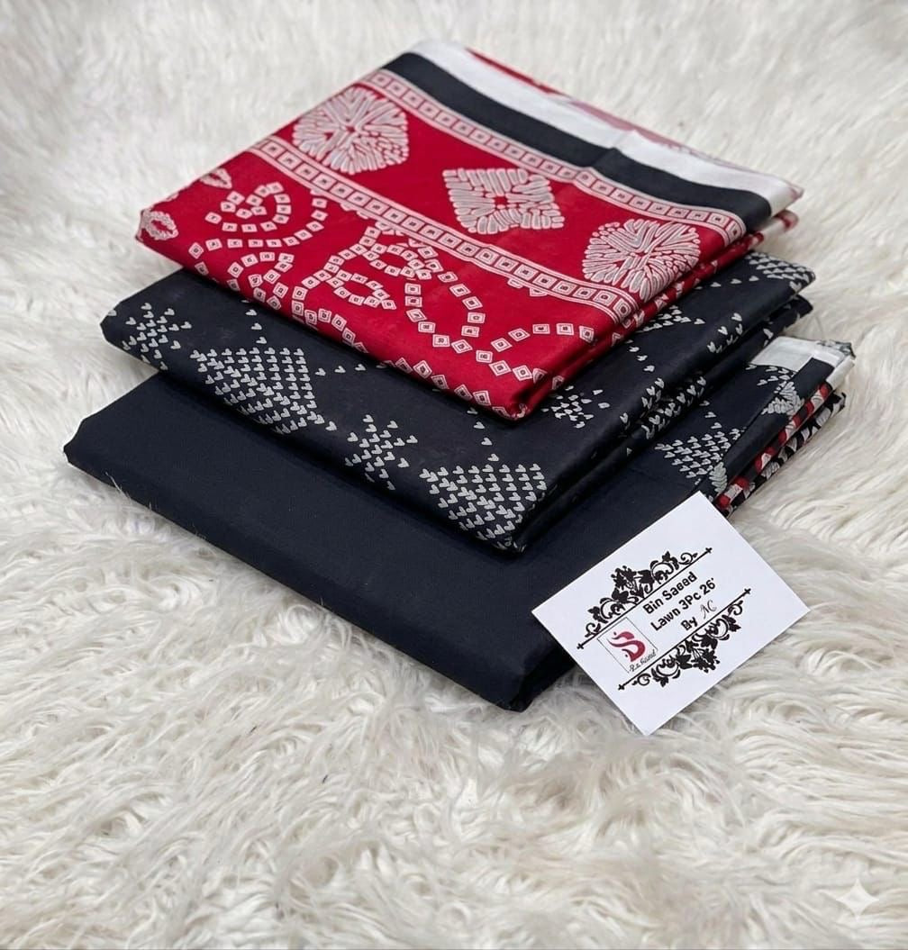 BIN SAEED Allover Printed 3PC (BS06)