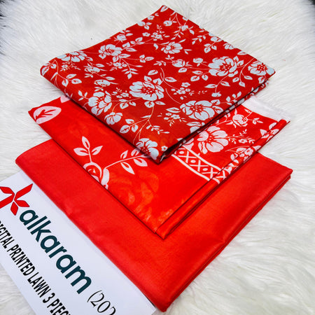 ALKARAM Allover Printed 3PC (P118)
