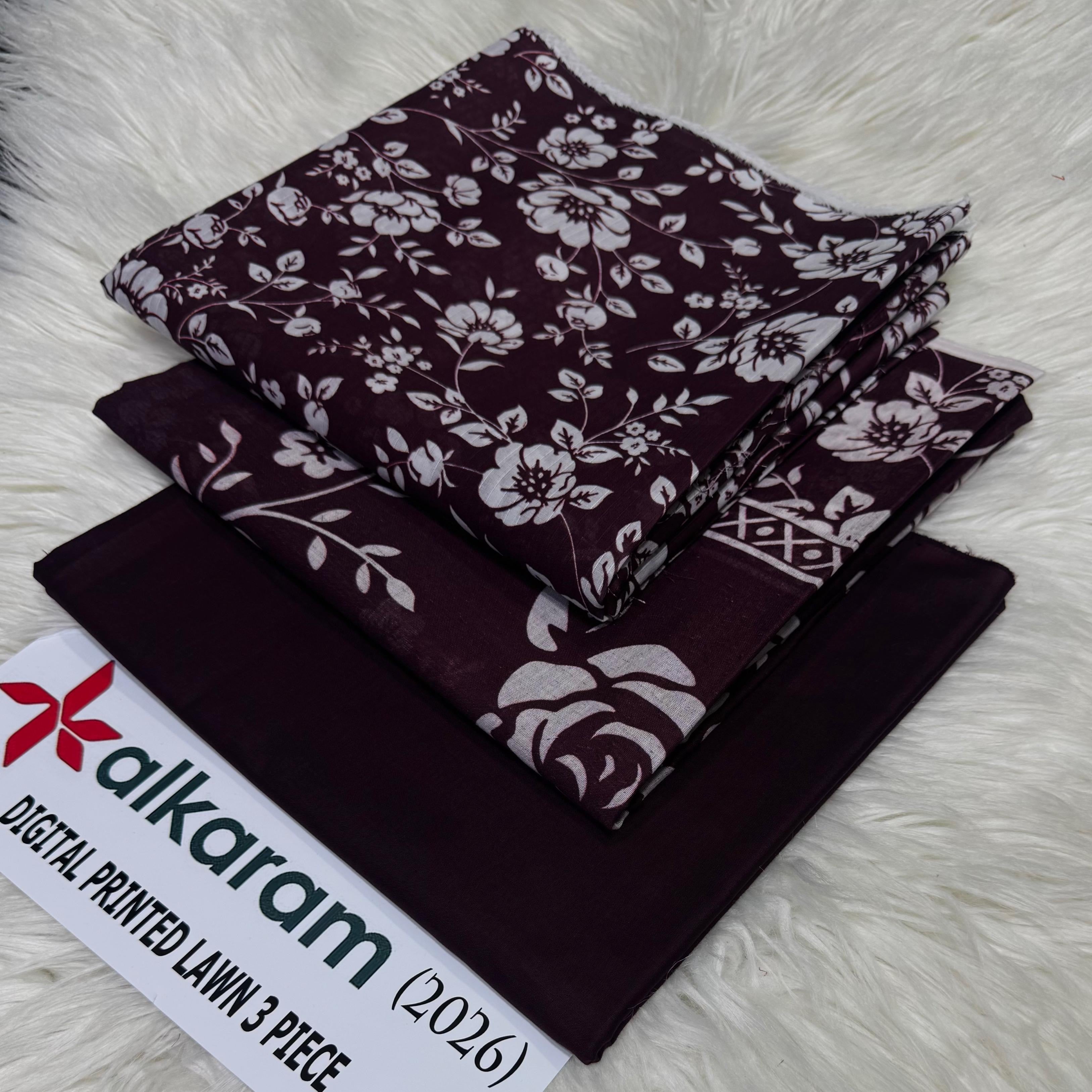 ALKARAM Allover Printed 3PC (P119)