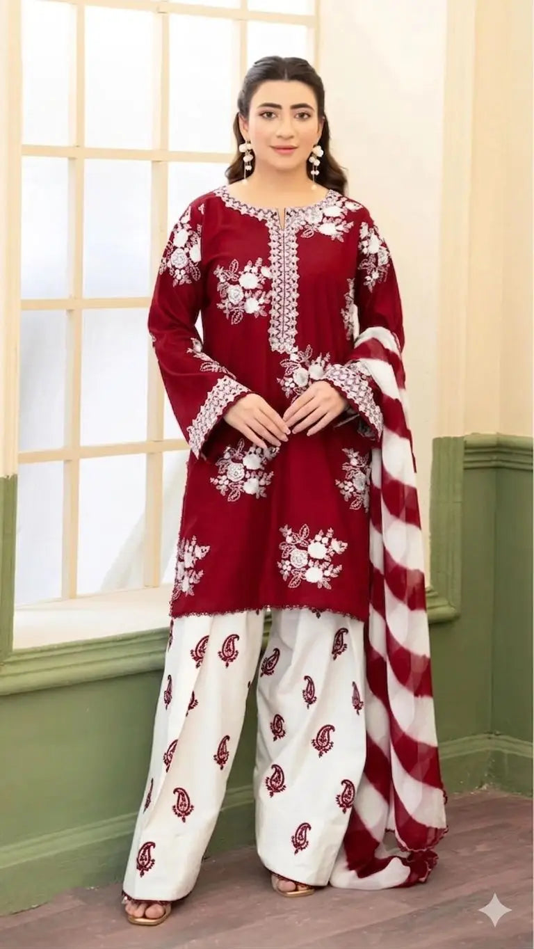 ZARA SHAHJAHAN LAWN EMBROIDERED 3PC 02