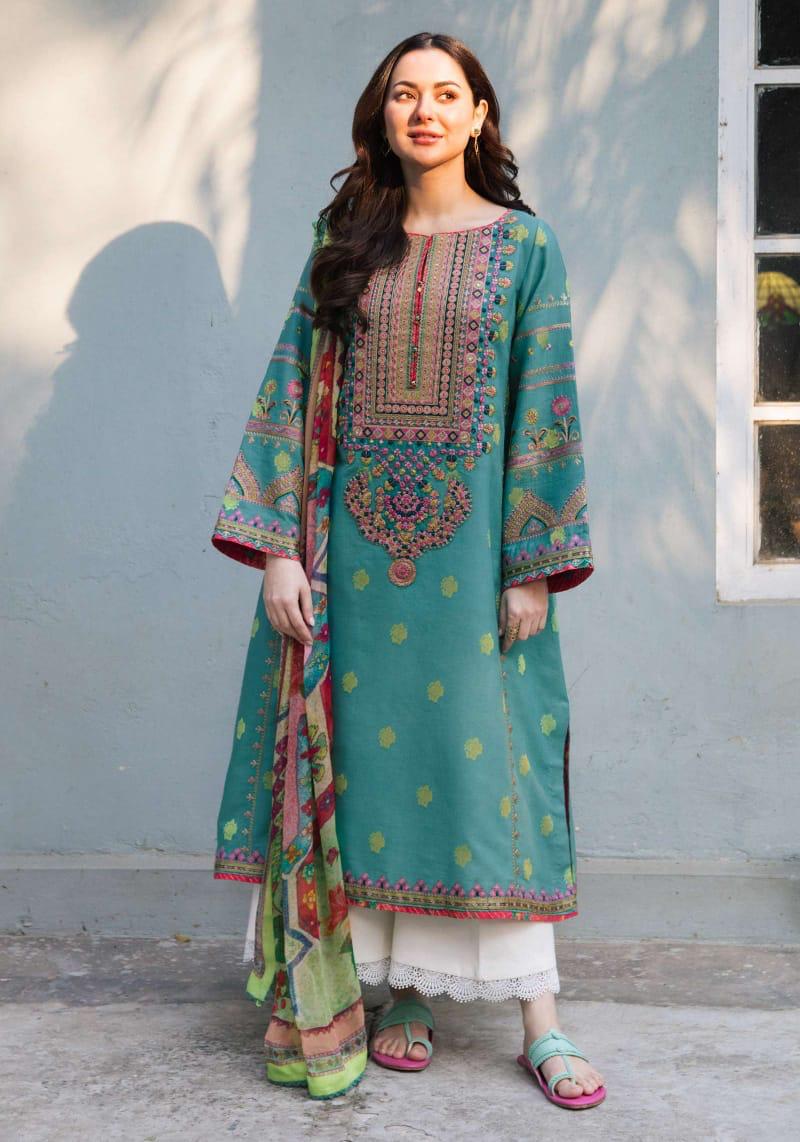 CoCo ZARA SHAHJAHAN UNSTITCH LAWN EMBROIDERED 3PC (E303)