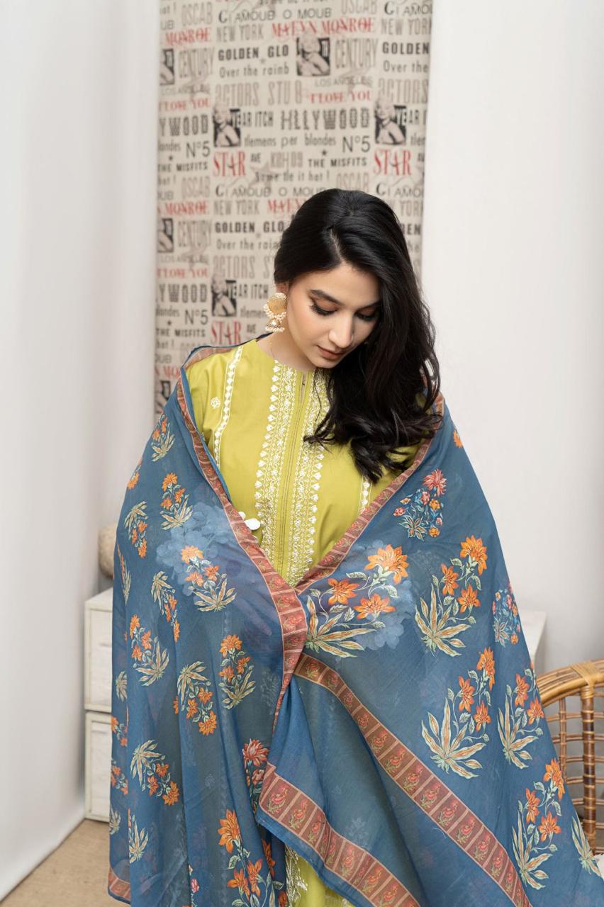 LAWN EMBROIDERED 3PC (E125)
