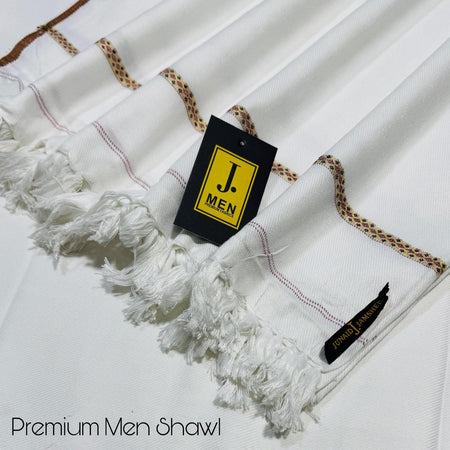 J. Men's Shawl off White (110)