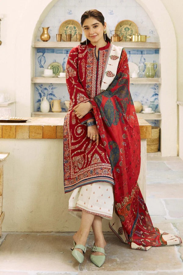 LAWN EMBROIDERED 3PC (E123)