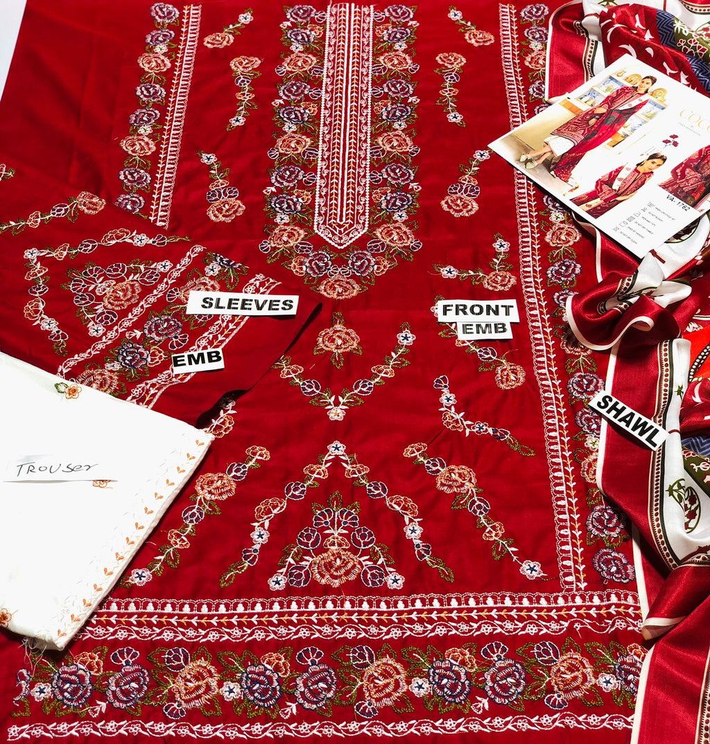 LAWN EMBROIDERED 3PC (E123)